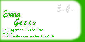 emma getto business card